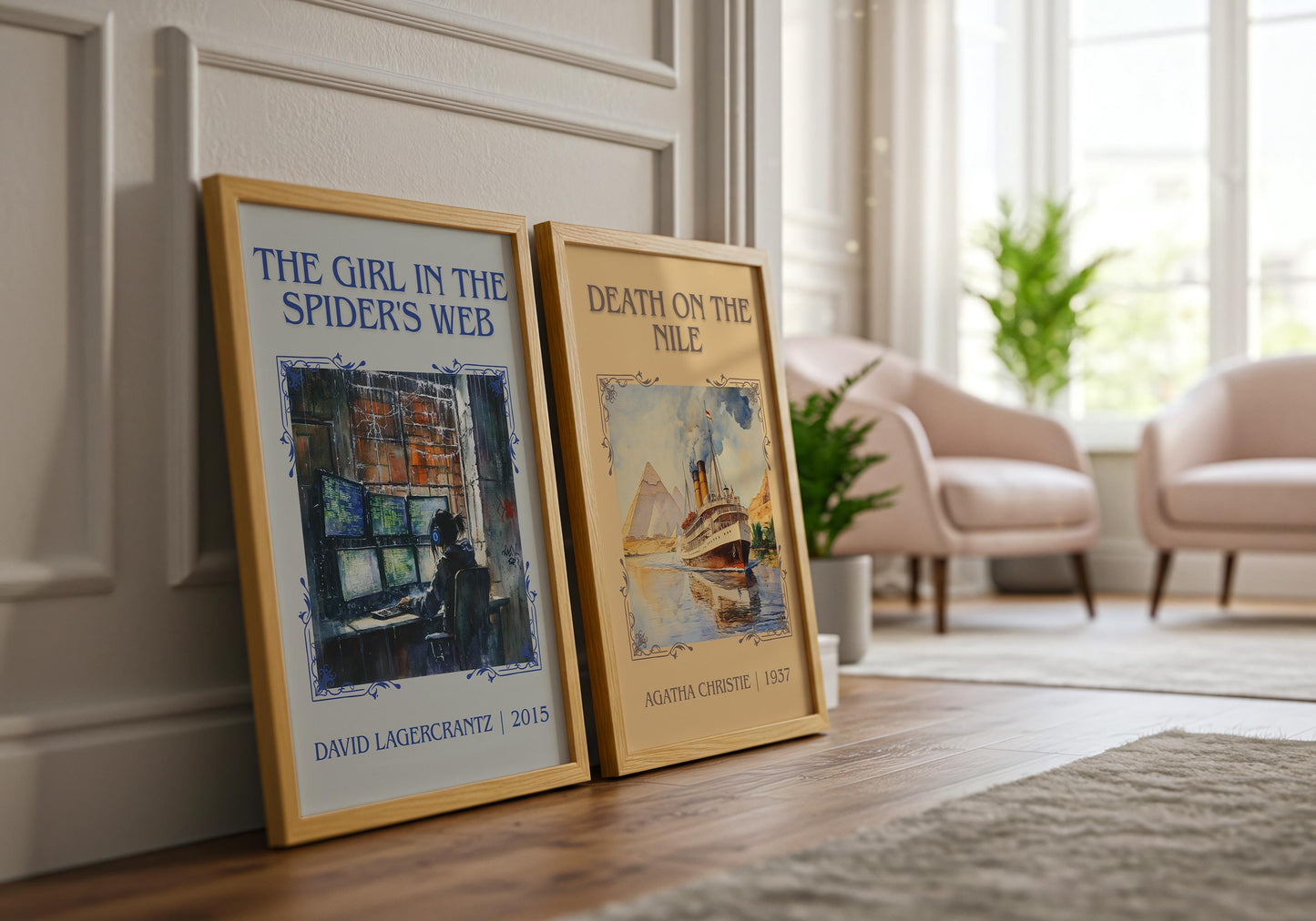 The Girl In The Spiders Web by David Lagercrantz | Descriptive Book Poster | Minimalist