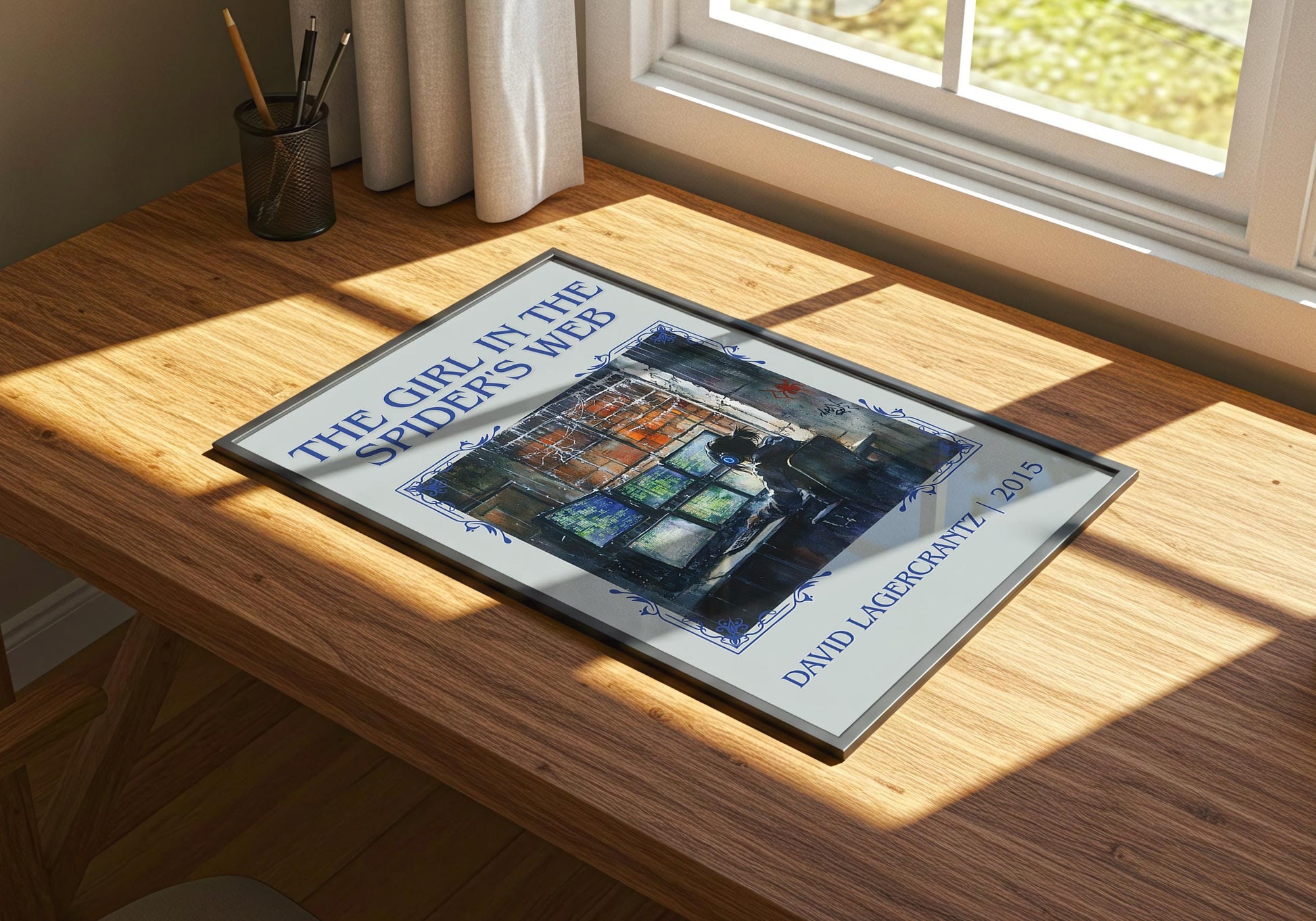 The Girl In The Spiders Web by David Lagercrantz | Descriptive Book Poster | Minimalist