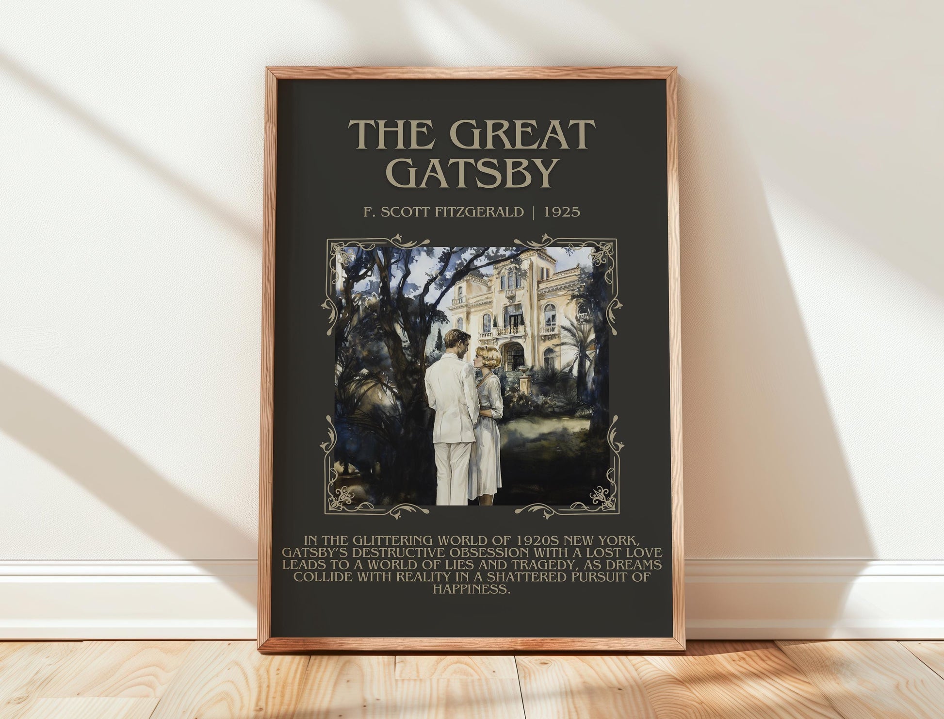 The Great Gatsby by F. Scott Fitzgerald | Descriptive Book Poster | Blurby