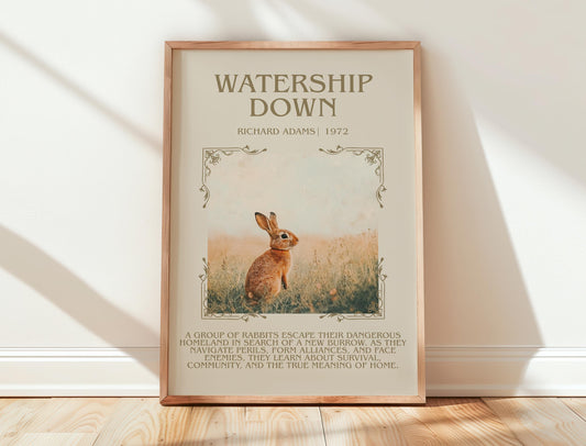 Watership Down by Richard Adams | Descriptive Book Poster | Blurby