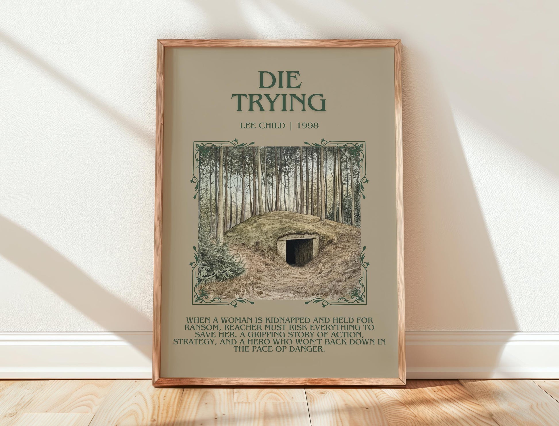 Die Trying by Lee Child | Descriptive Book Poster | Blurby