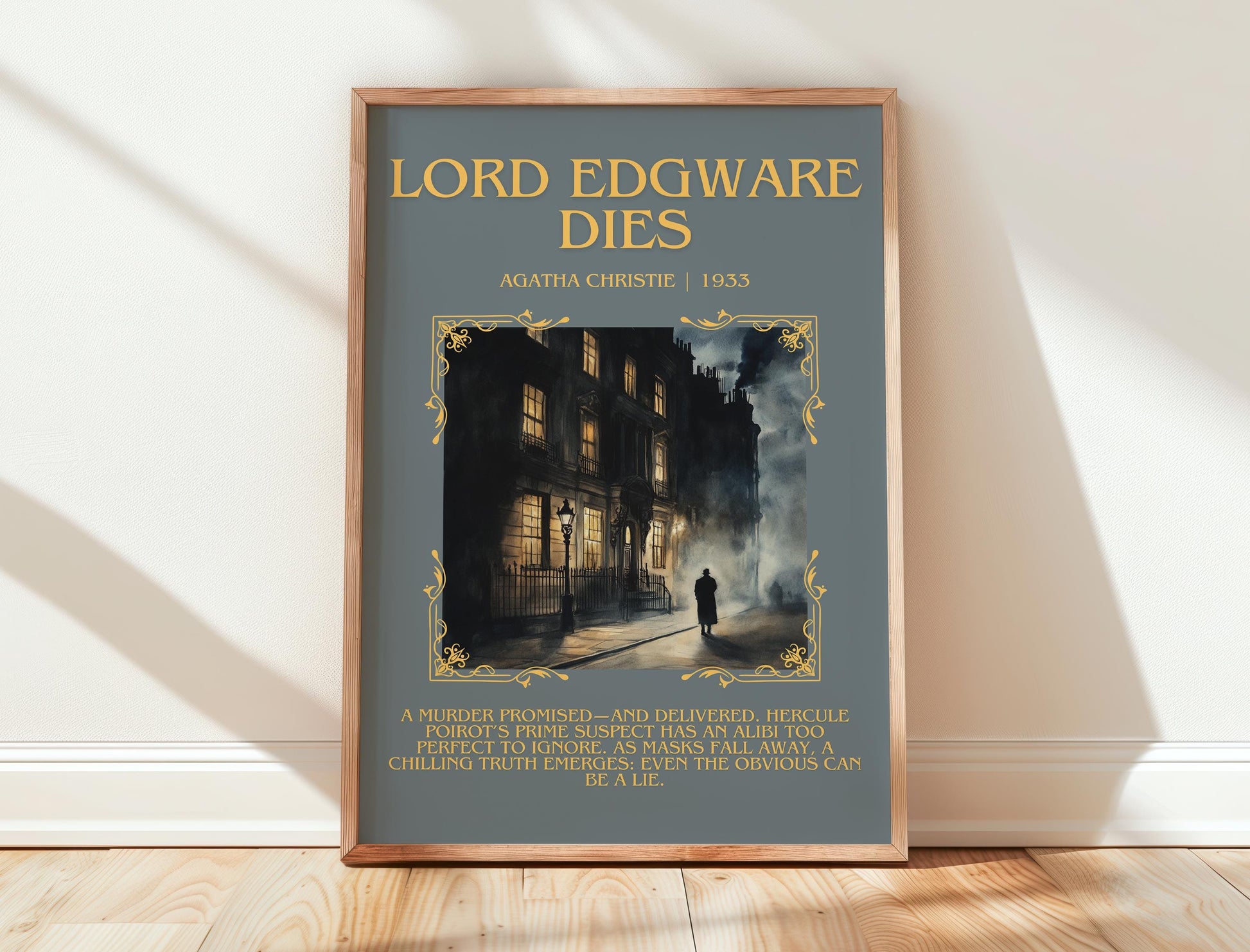 Lord Edgware Dies by Agatha Christie | Descriptive Book Poster | Blurby