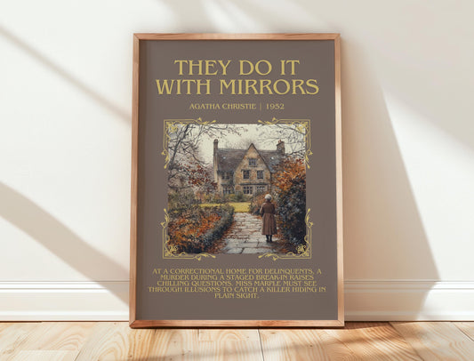 They Do It With Mirrors by Agatha Christie | Descriptive Book Poster | Blurby