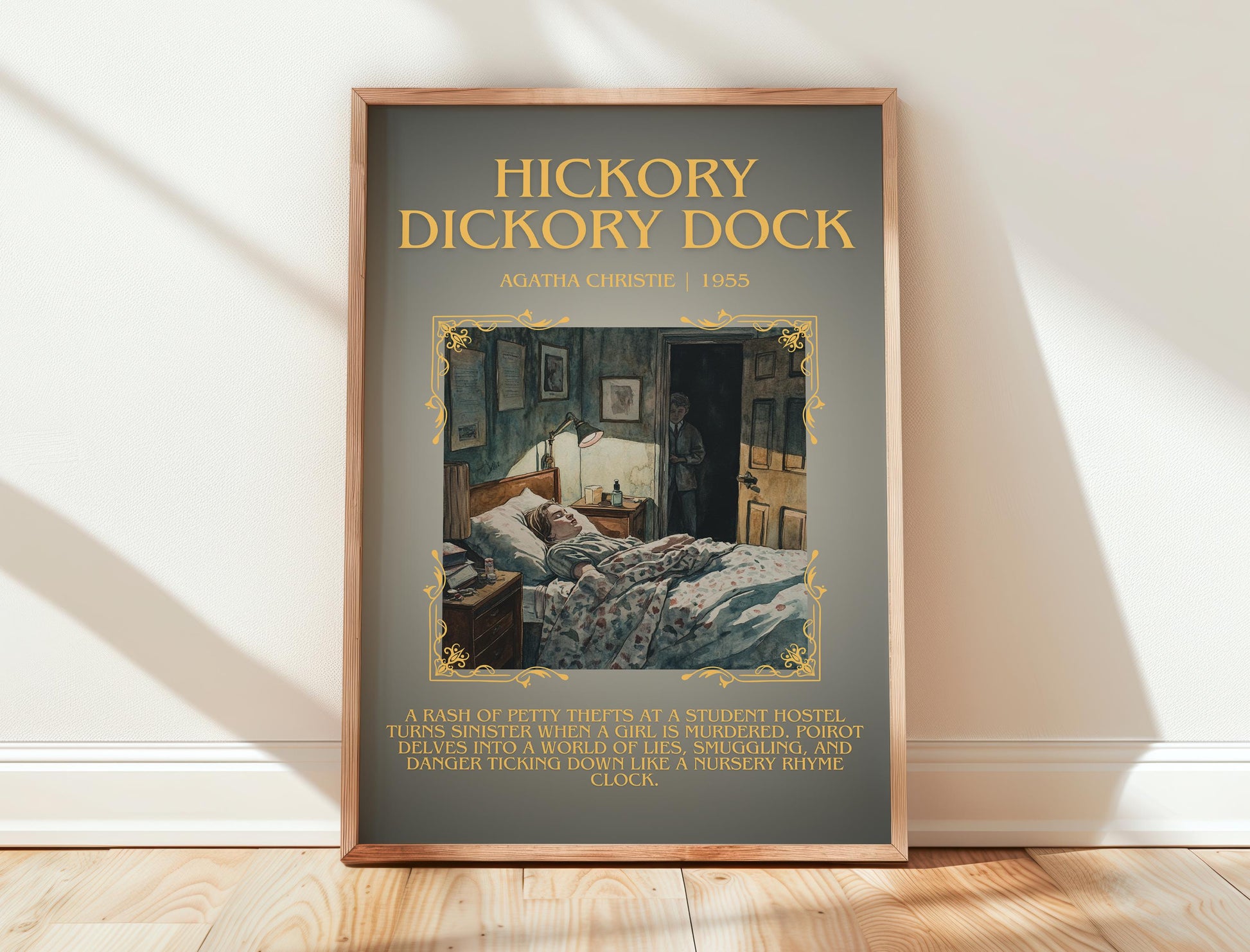 Hickory Dickory Dock by Agatha Christie | Descriptive Book Poster | Blurby