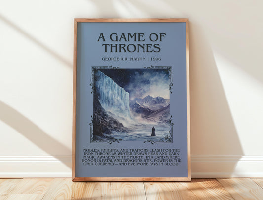 A Game Of Thrones by George R.R. Martin | Descriptive Book Poster | Blurby