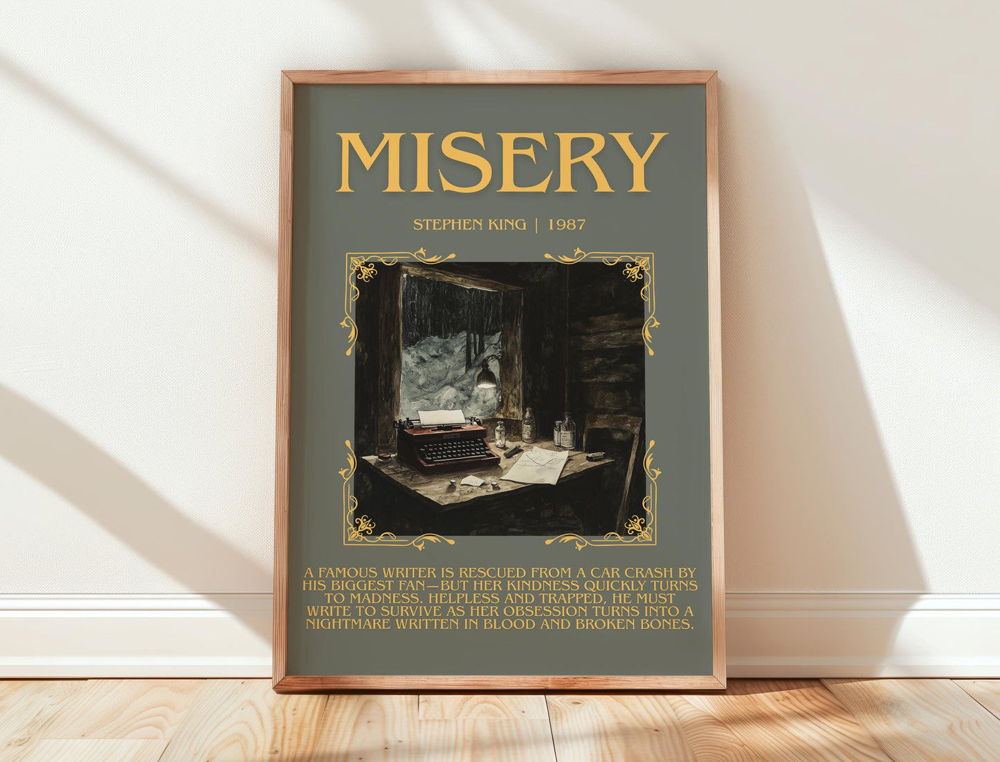 Misery by Stephen King | Descriptive Book Poster | Blurby