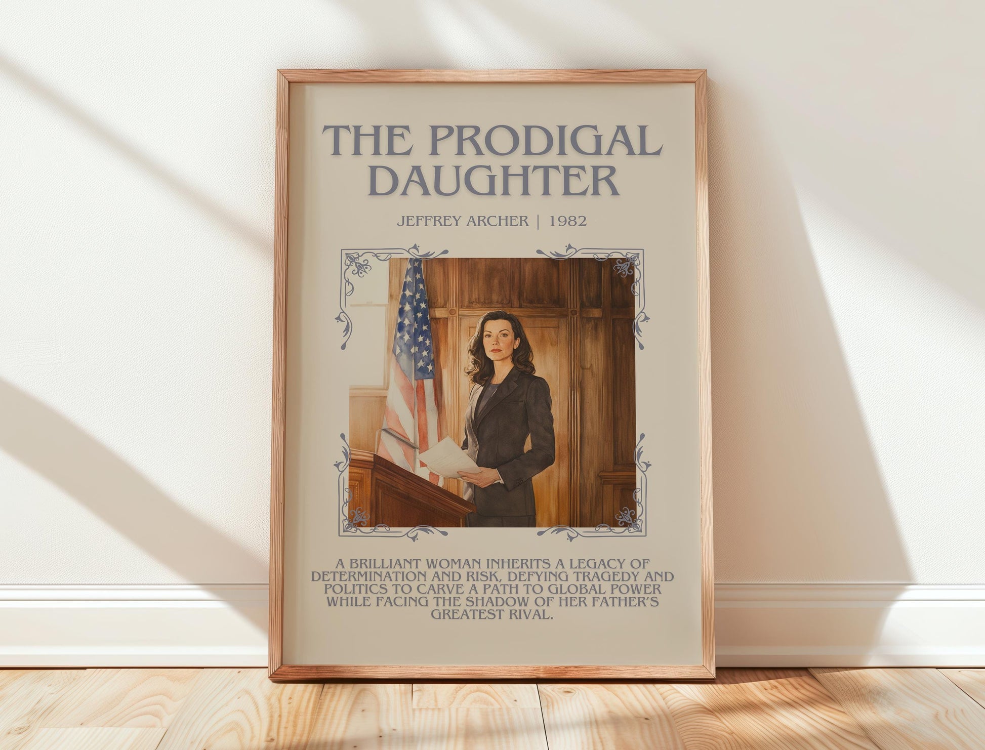 The Prodigal Daughter by Jeffrey Archer | Descriptive Book Poster | Blurby