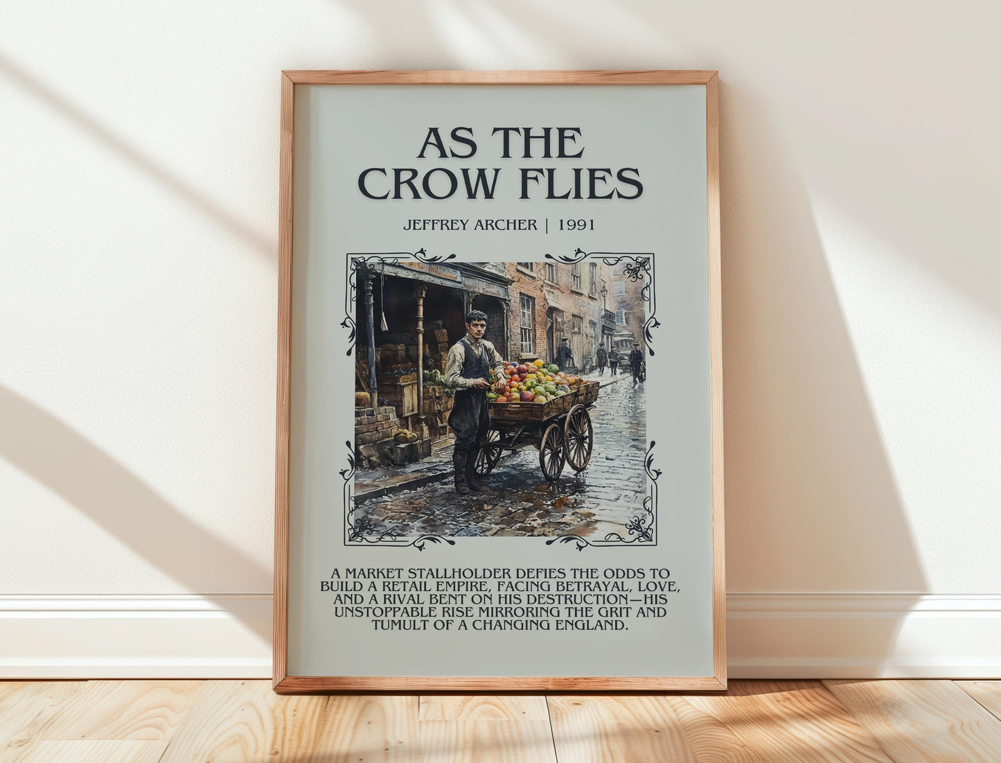 As The Crow Flies by Jeffrey Archer | Descriptive Book Poster | Blurby