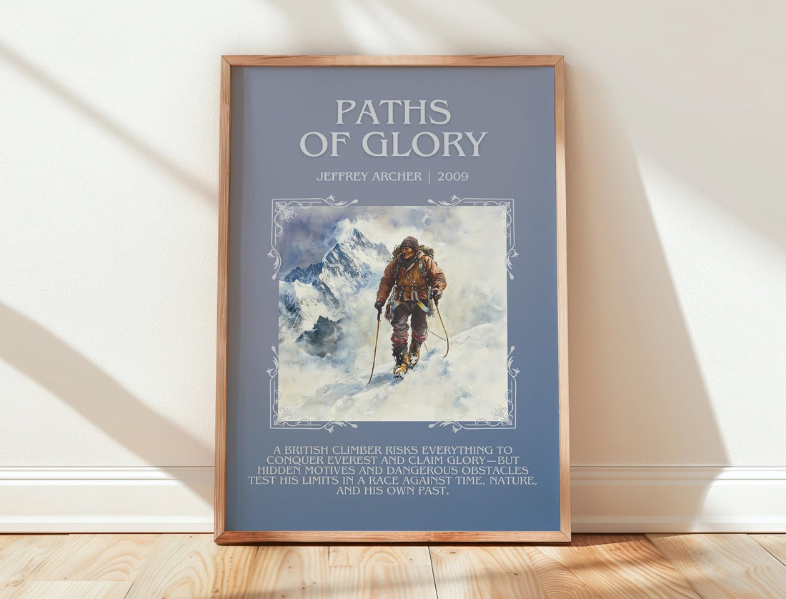 Paths Of Glory by Jeffrey Archer | Descriptive Book Poster | Blurby (mockup)