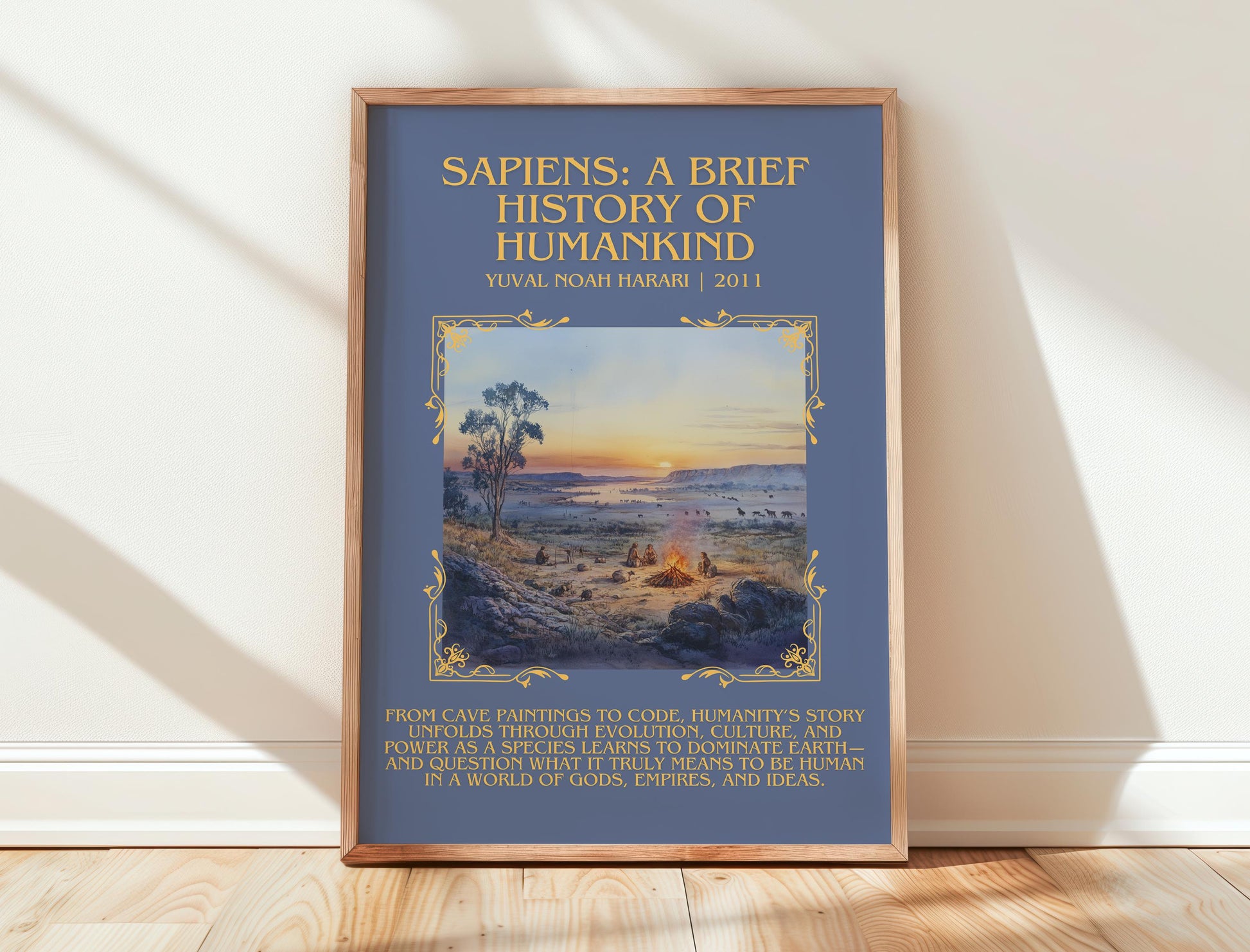 Sapiens: A Brief History Of Humankind by Yuval Noah Hurari | Descriptive Book Poster | Blurby