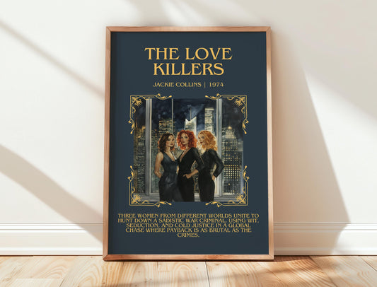 The Love Killers by Jackie Collins | Descriptive Book Poster | Blurby