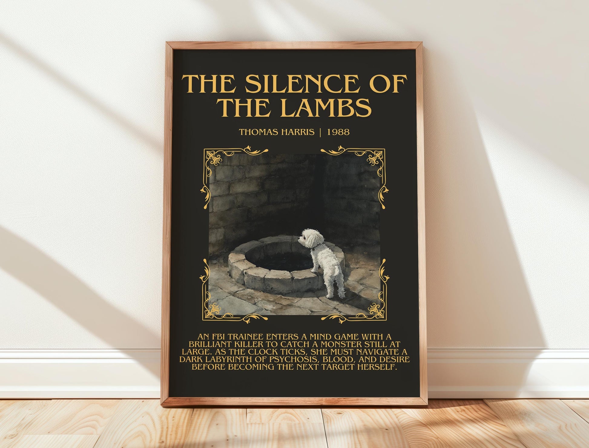 The Silence Of The Lambs by Thomas Harris | Descriptive Book Poster | Blurby