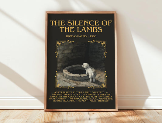 The Silence Of The Lambs by Thomas Harris | Descriptive Book Poster | Blurby