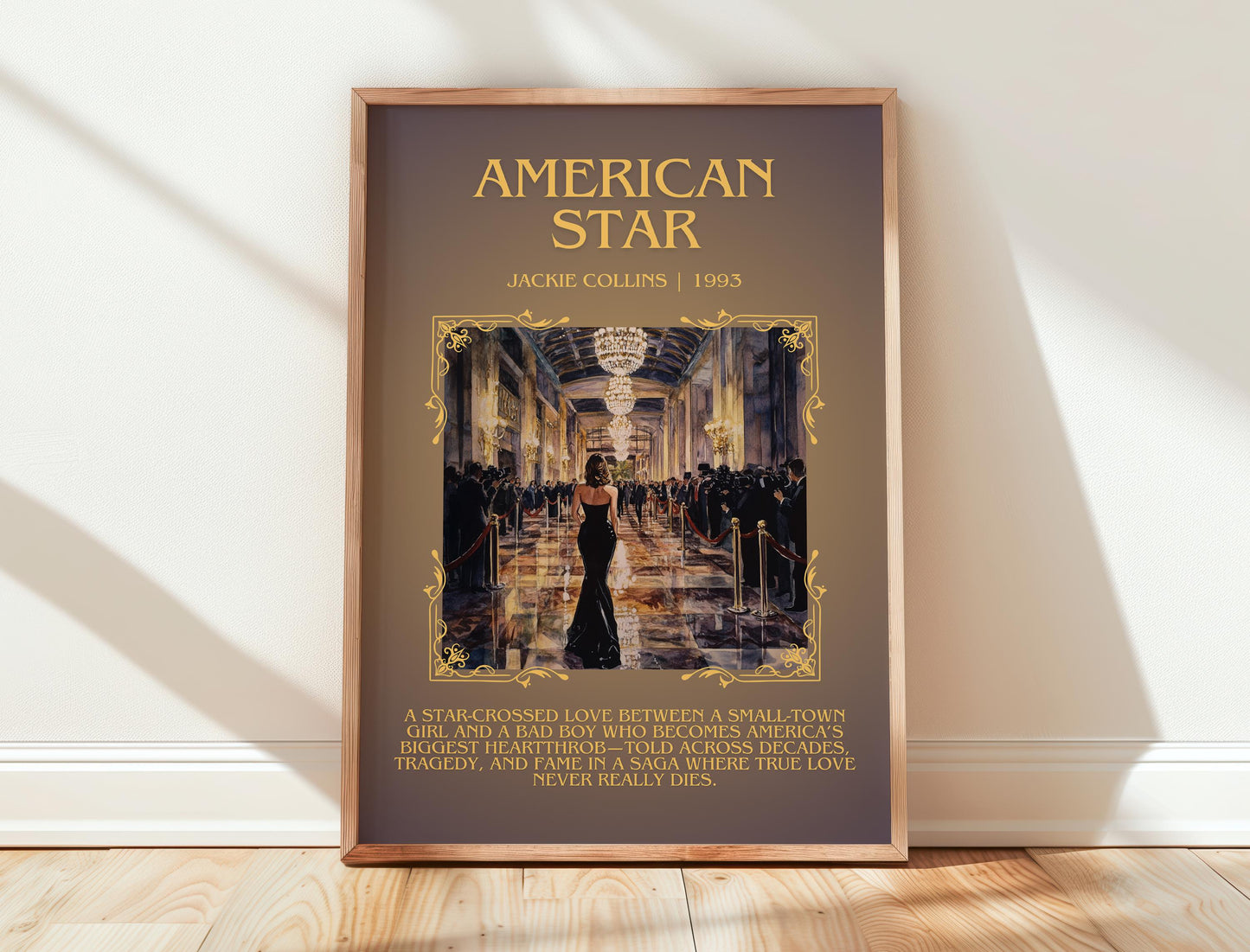 American Star by Jackie Collins | Descriptive Book Poster | Blurby