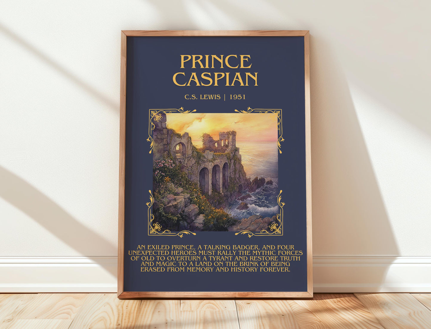 Prince Caspian by C.S. Lewis | Descriptive Book Poster | Blurby