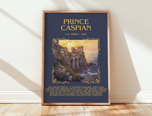 Prince Caspian by C.S. Lewis | Descriptive Book Poster | Blurby
