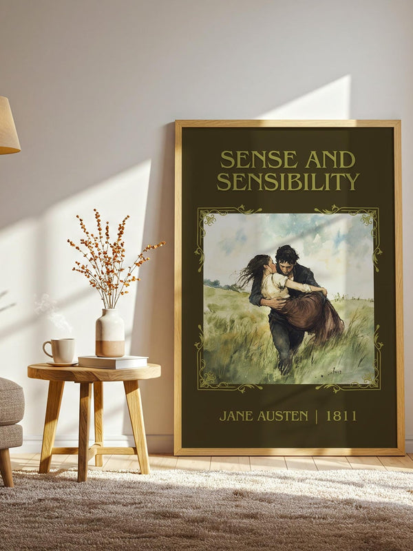 Sense and Sensibility classic book art print paper finish options – matte satin gloss