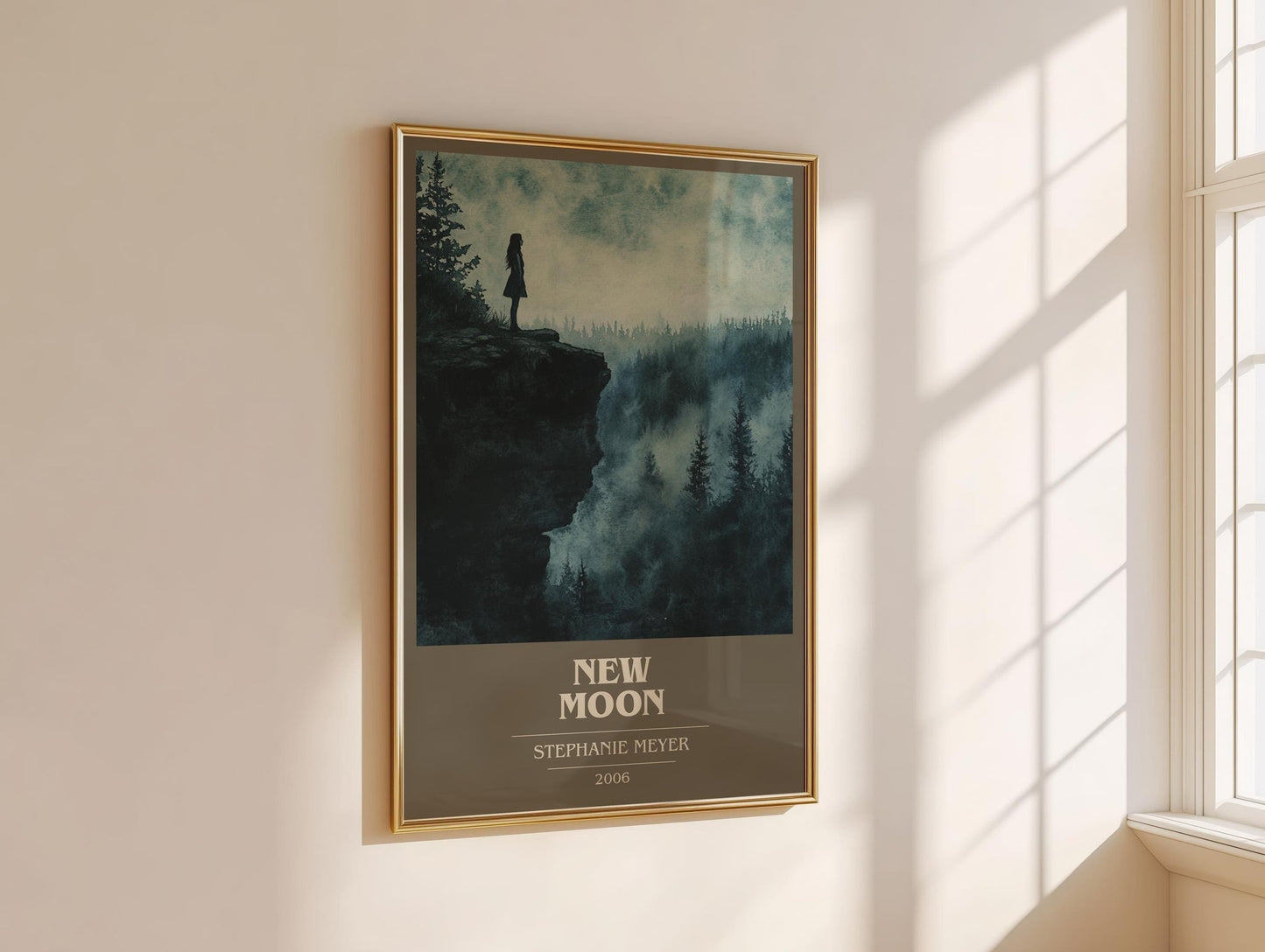 New Moon book cover book poster framed on wall – young adult wall art
