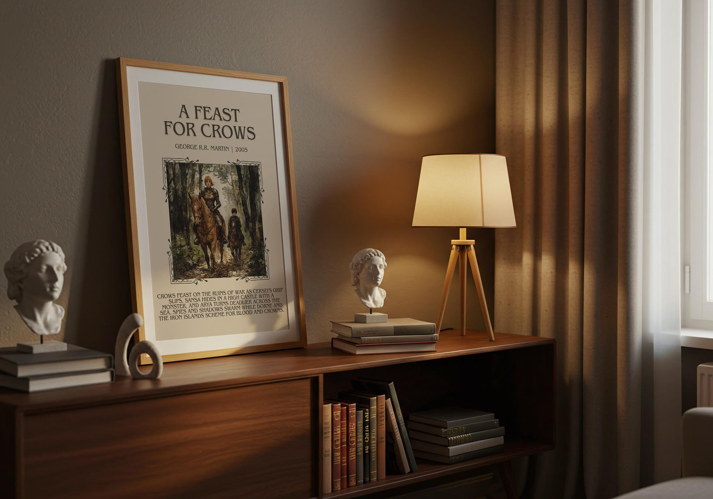 A Feast For Crows by George R.R. Martin | Descriptive Book Poster | Blurby