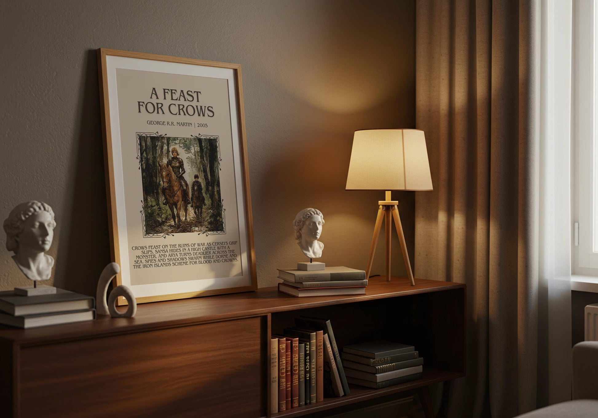 A Feast For Crows by George R.R. Martin | Descriptive Book Poster | Blurby