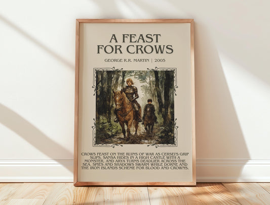 A Feast For Crows by George R.R. Martin | Descriptive Book Poster | Blurby