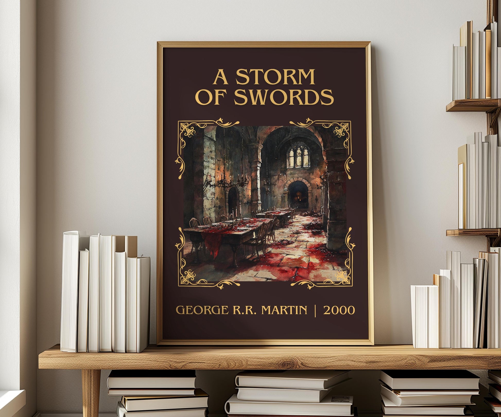 A Storm Of Swords by George R.R. Martin | Descriptive Book Poster | Minimalist