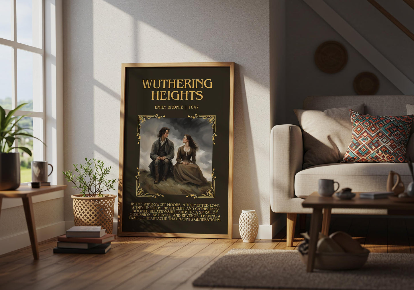 Wuthering Heights by Charlotte Brontë | Descriptive Book Poster | Blurby