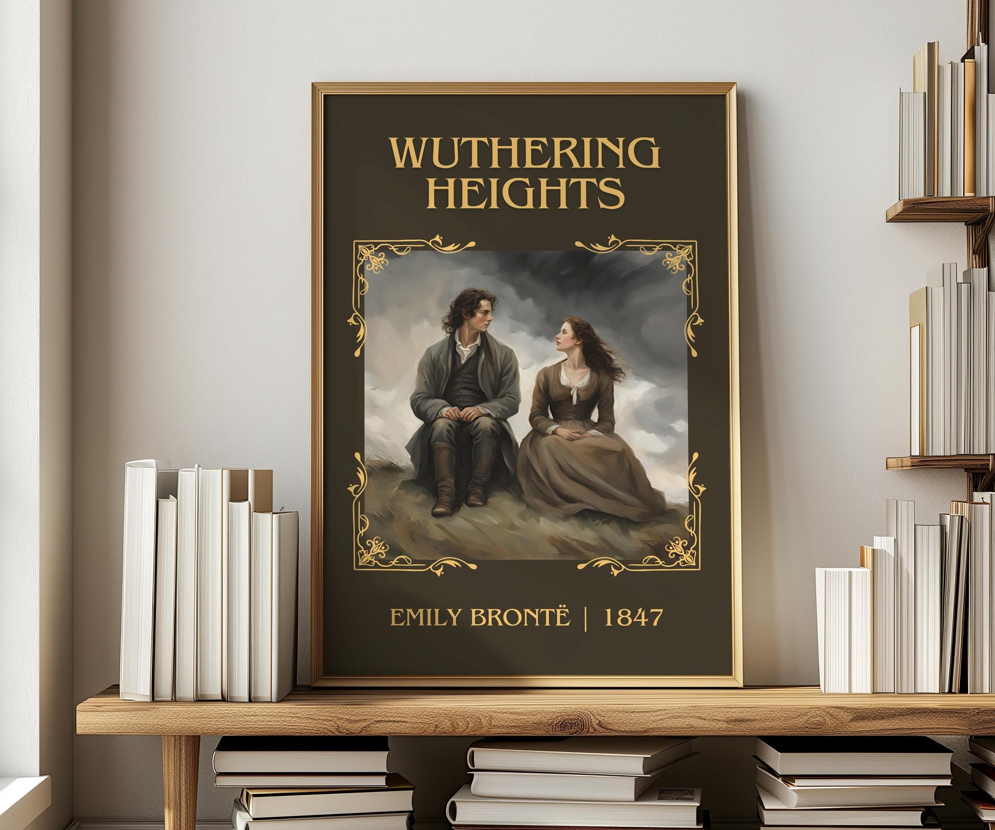 Wuthering Heights by Charlotte Bronte | Descriptive Book Poster | Minimalist