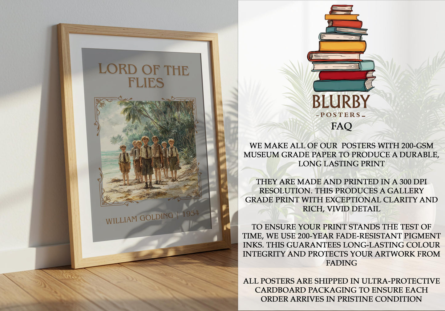 Lord Of The Flies by William Golding | Descriptive Book Poster | Minimalist