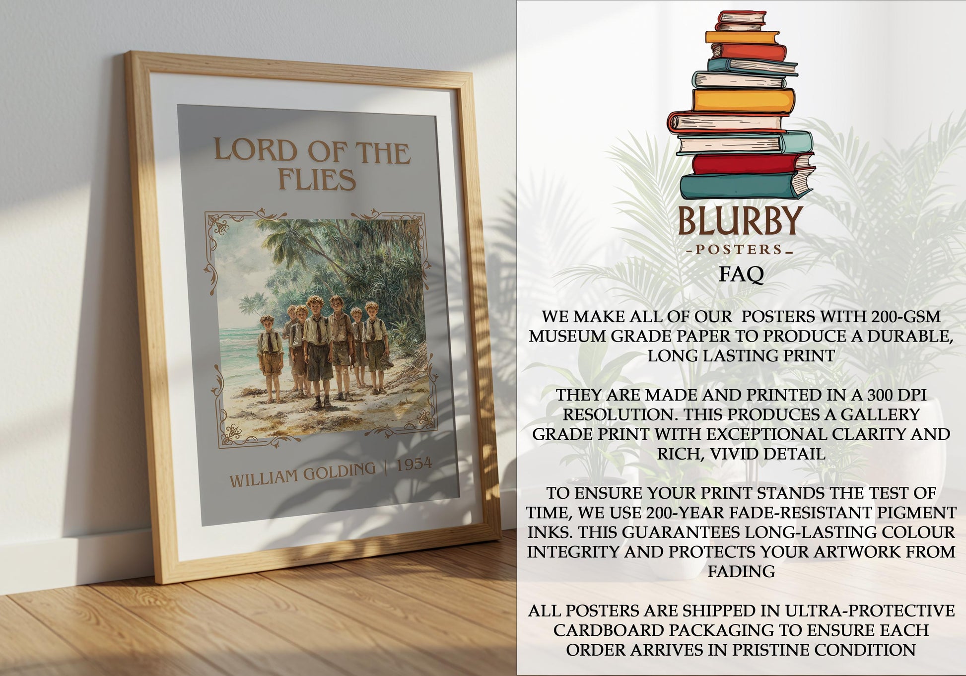 Lord Of The Flies by William Golding | Descriptive Book Poster | Minimalist