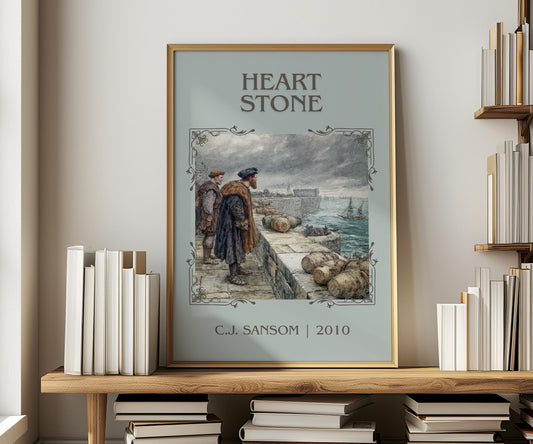 Heart Stone by C.J. Sansom | Descriptive Book Poster | Minimalist