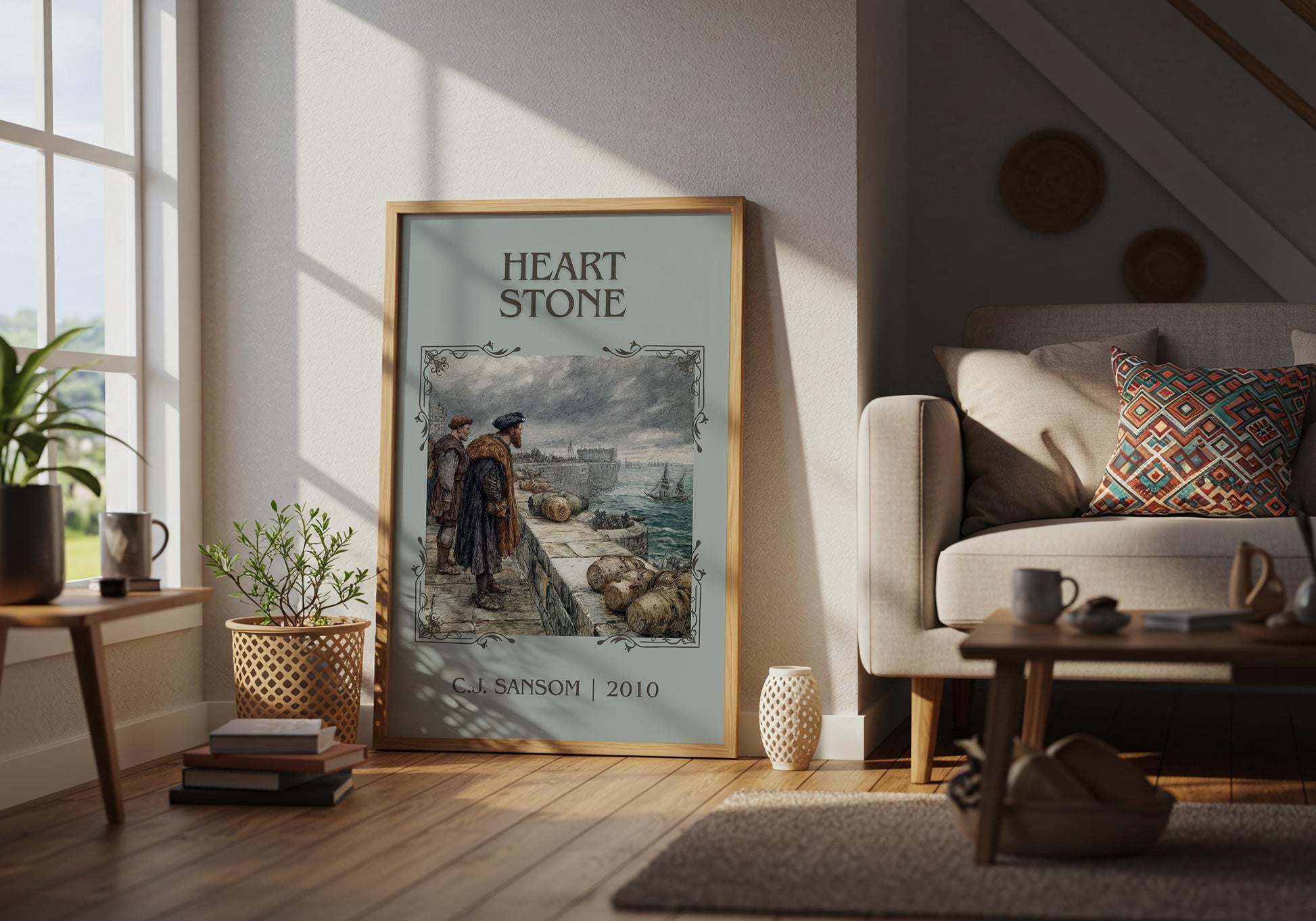 Heart Stone by C.J. Sansom | Descriptive Book Poster | Minimalist