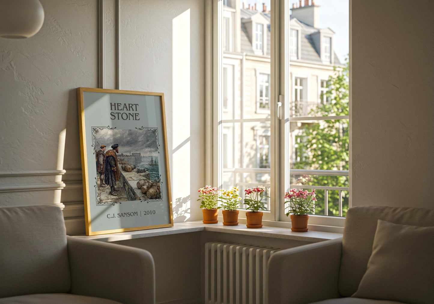 Heart Stone by C.J. Sansom | Descriptive Book Poster | Minimalist