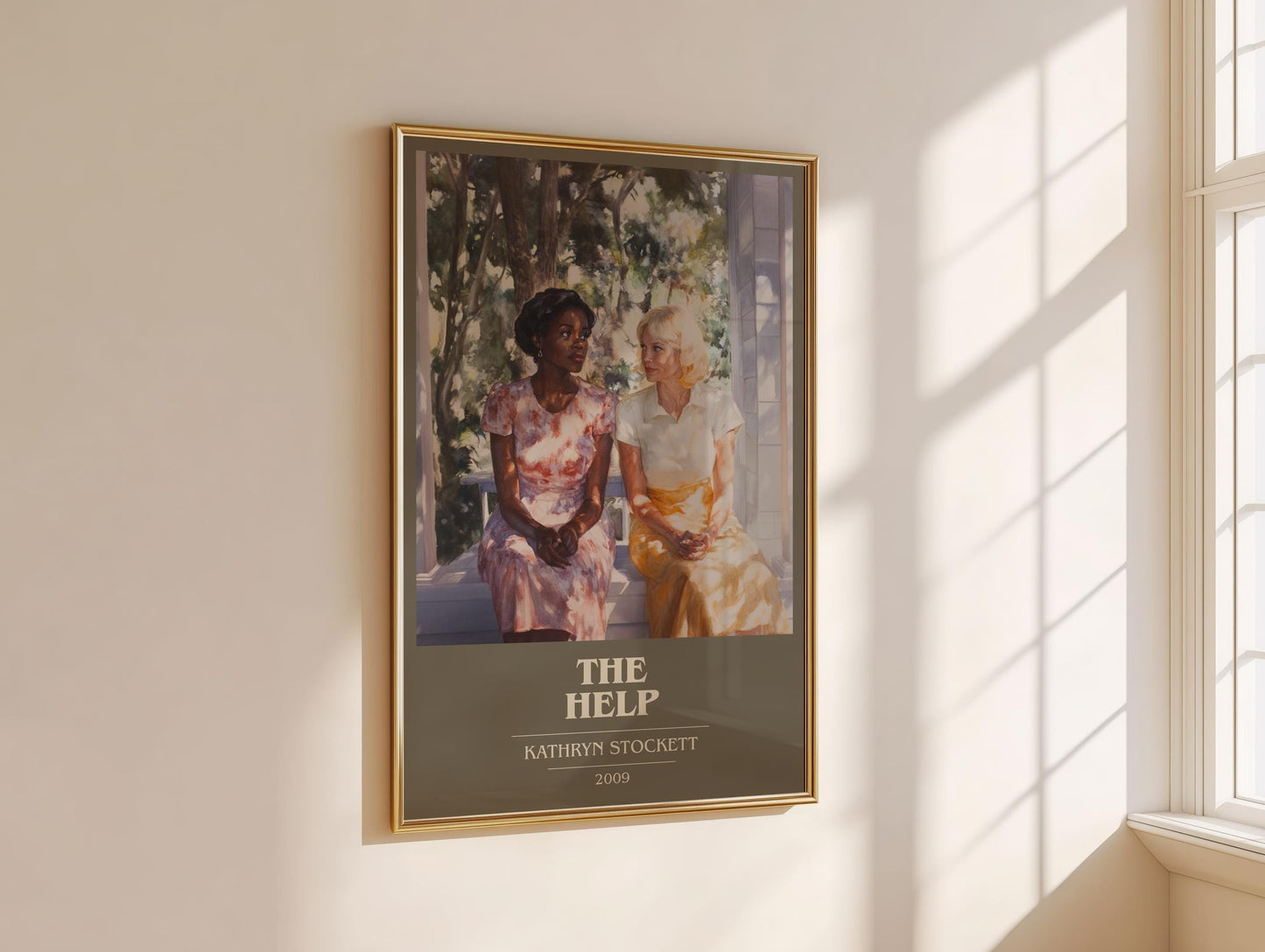 The Help book cover book poster framed on wall – historical fiction wall art