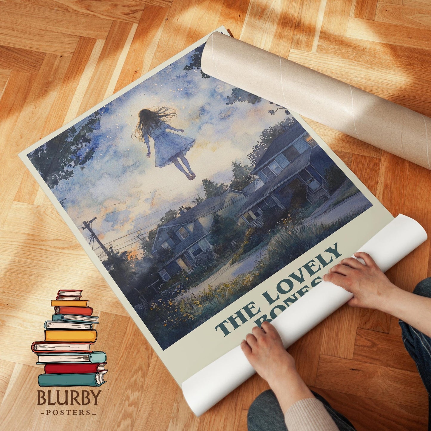 The Lovely Bones book poster packaging – museum-quality print rolled in protective tube