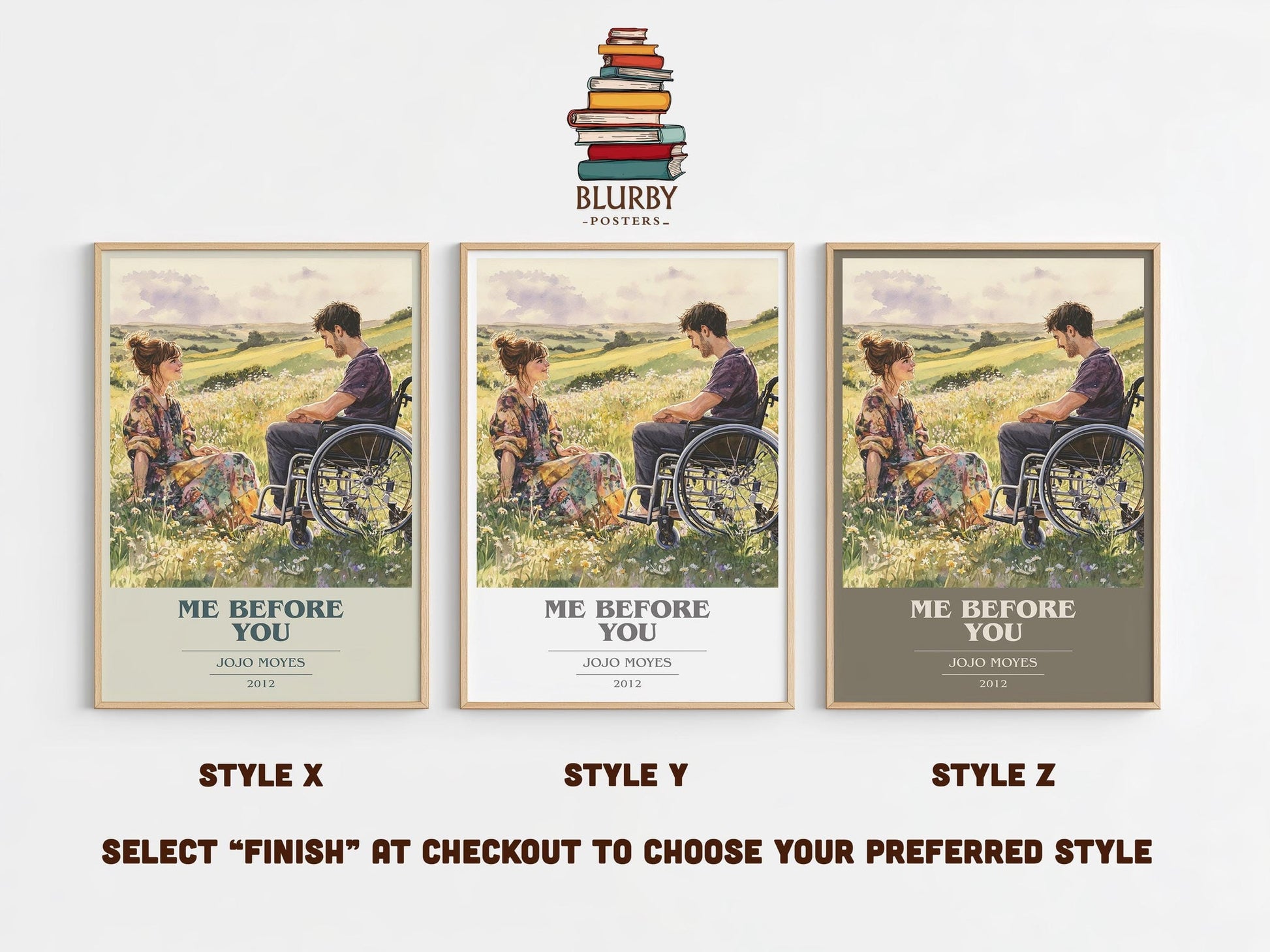 Me Before You book cover poster colour and style options – Jojo Moyes book art