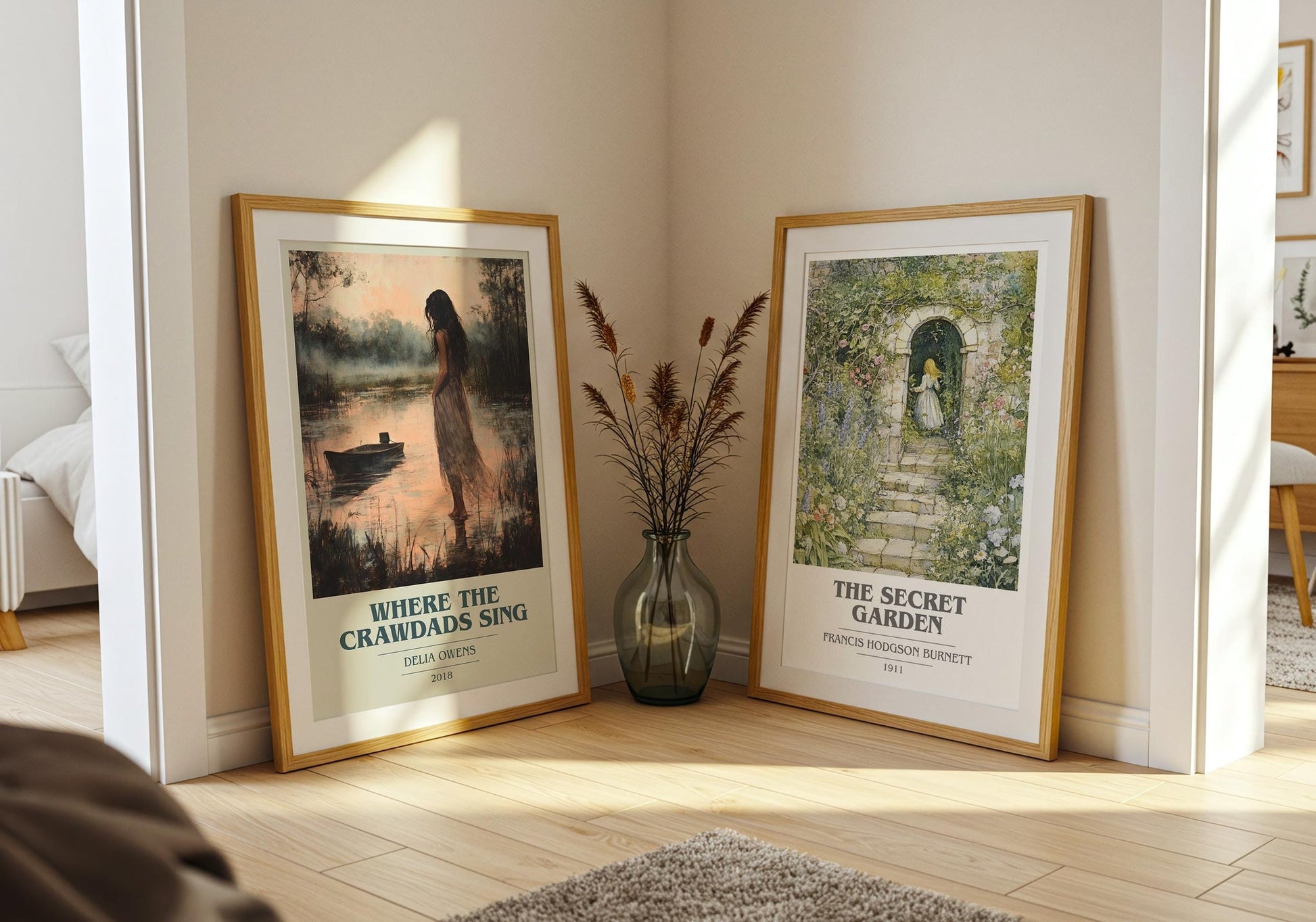 Where the Crawdads Sing book cover poster paired in gallery wall – literary art prints