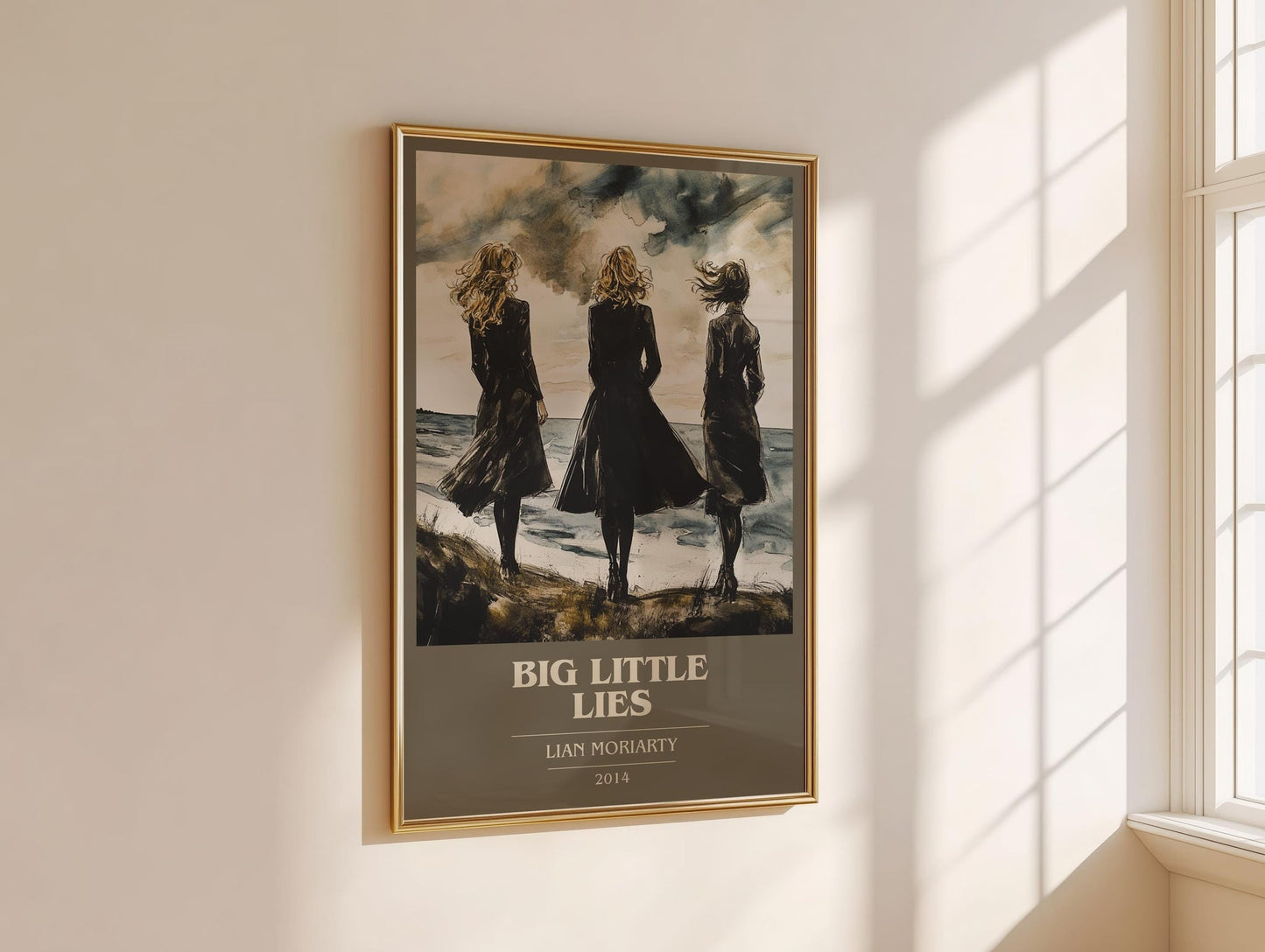Big Little Lies book cover book poster framed on wall – contemporary fiction wall art