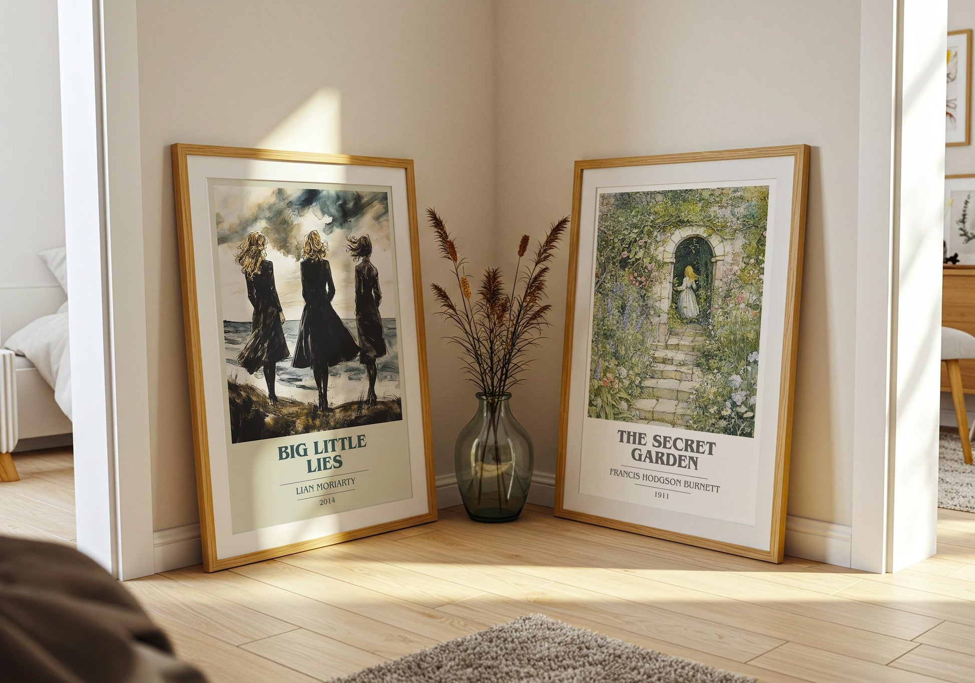 Big Little Lies book cover poster paired in gallery wall – literary art prints
