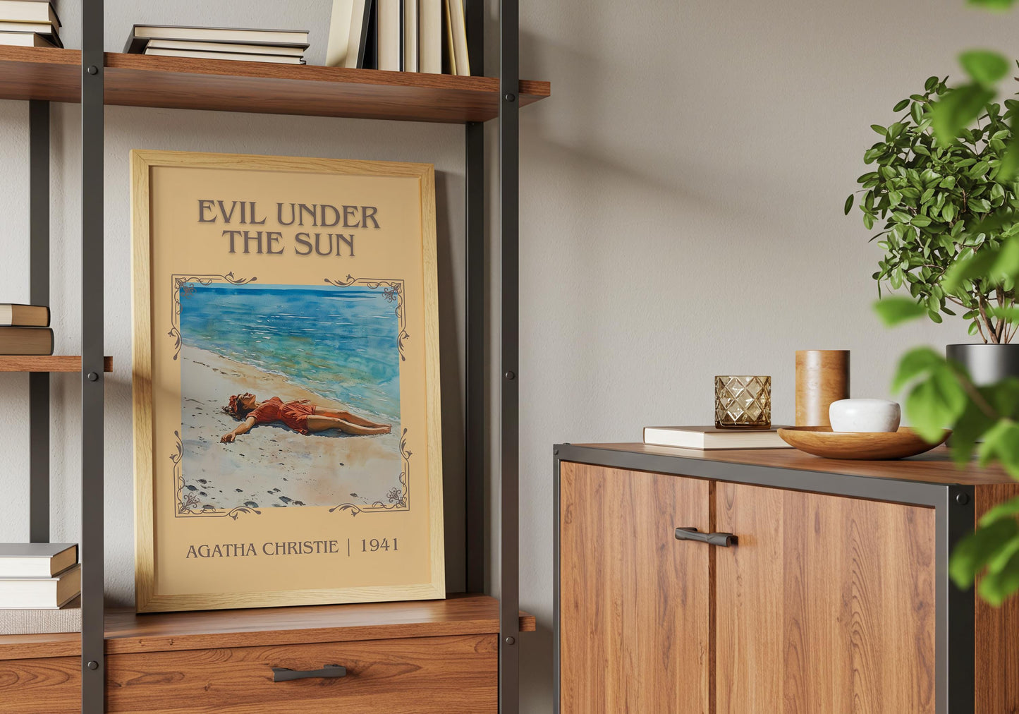 Evil Under The Sun by Agatha Christie | Descriptive Book Poster | Minimalist