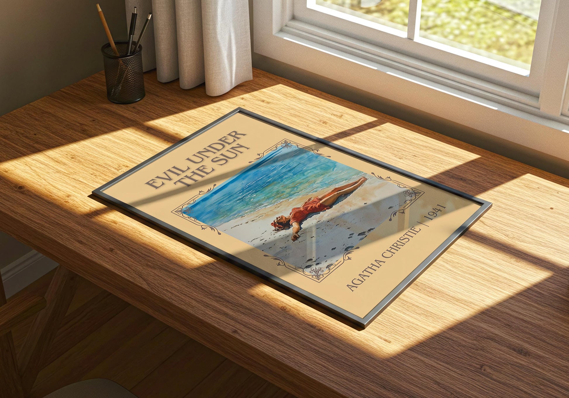 Evil Under The Sun by Agatha Christie | Descriptive Book Poster | Minimalist