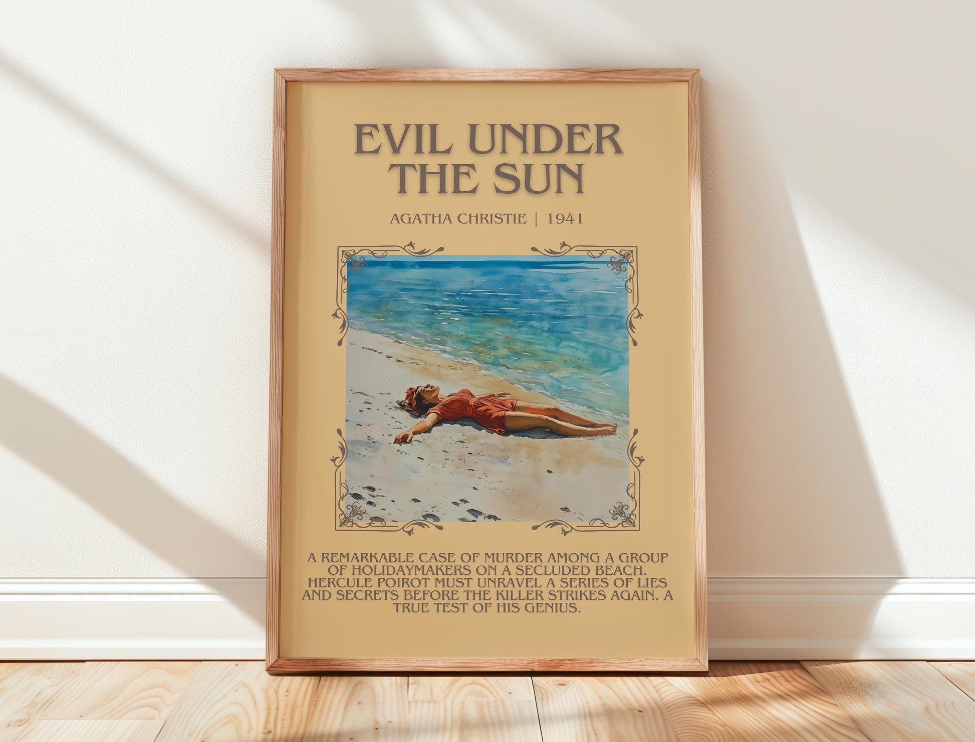 Evil Under The Sun by Agatha Christie | Descriptive Book Poster | Blurby