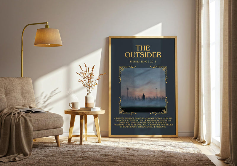 The Outsider minimalist poster paper finish options – matte satin gloss
