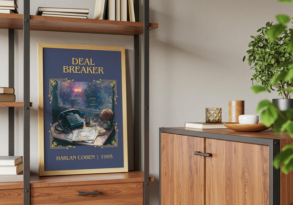 Deal Breaker classic book art print framed by window – literary home decor