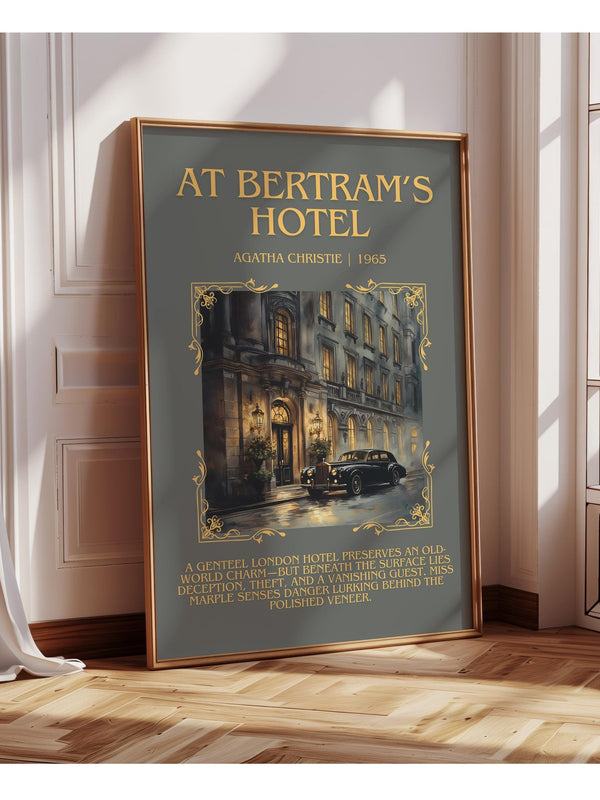 At Bertram's Hotel minimalist poster paper finish options – matte satin gloss