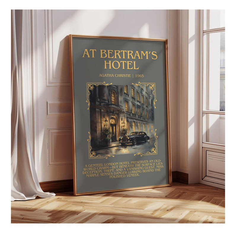 At Bertram's Hotel minimalist poster paper finish options – matte satin gloss