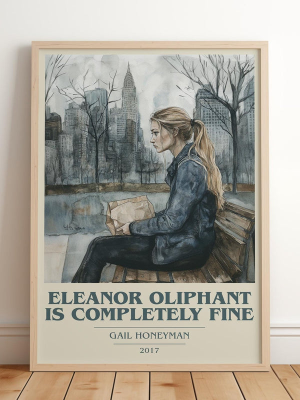Eleanor Oliphant Is Completely Fine book cover poster colour and style options – Gail Honeyman book art