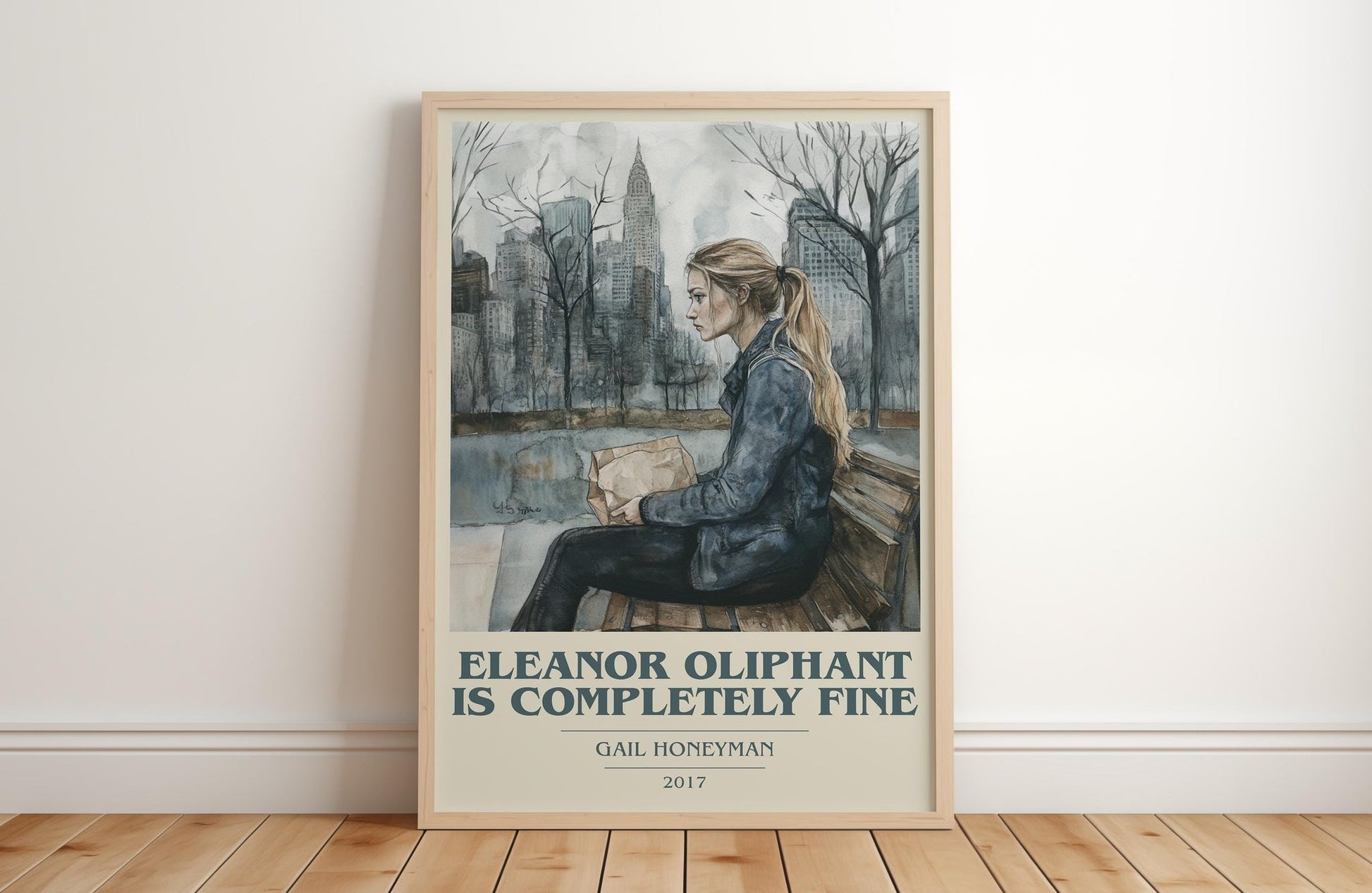 Eleanor Oliphant Is Completely Fine book cover poster colour and style options – Gail Honeyman book art