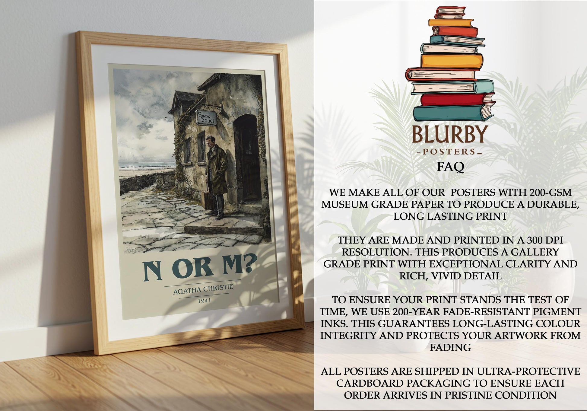 N or M? by Agatha Christie | Book Poster | Literary Art Gift For Book Lover | Novel Inspired Wall Art