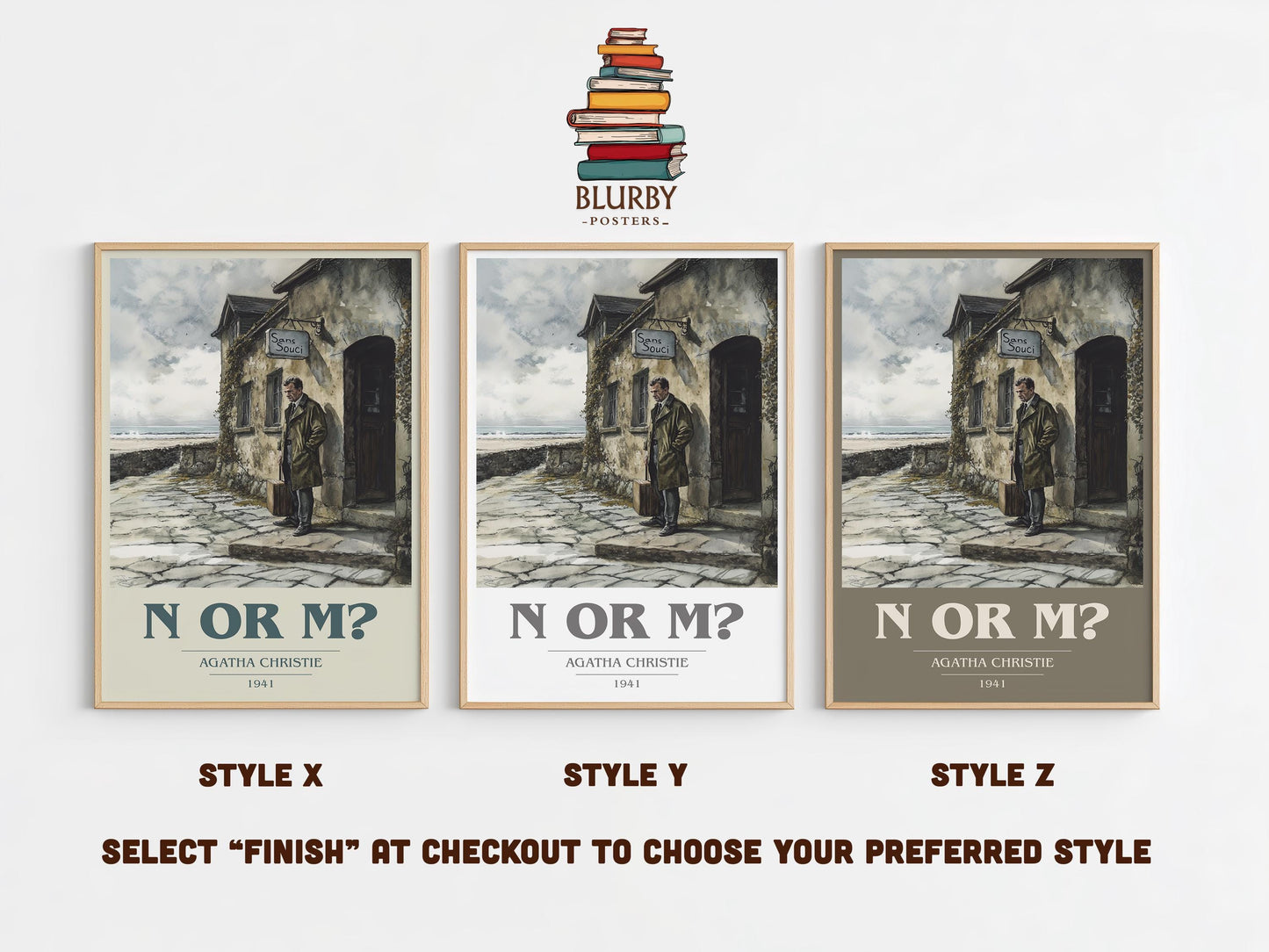 N or M? by Agatha Christie | Book Poster | Literary Art Gift For Book Lover | Novel Inspired Wall Art